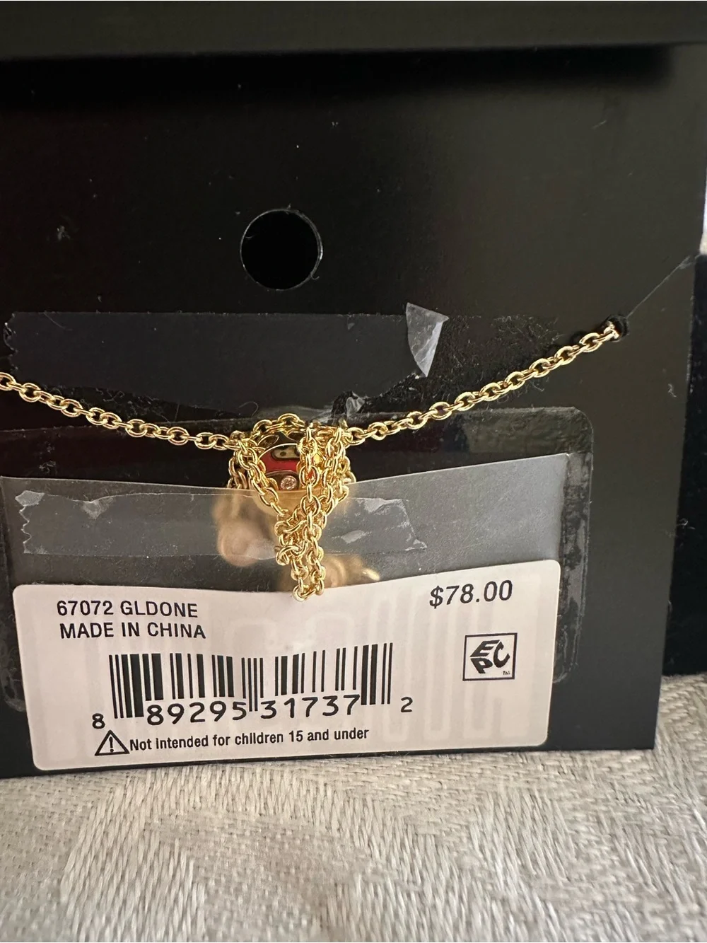 Coach Gold-Tone Bracelet with Light Pink Crystal - Picture 2 of 2